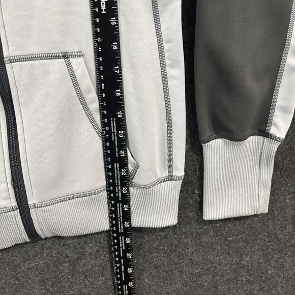 Nike Therma-Fit Jacket Women's Small Gray Full Zip Fleece Hoodie Hooded - Picture 5 of 9